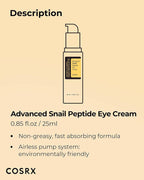 Advanced Snail Peptide Eye Cream Eye cream COSRX 
