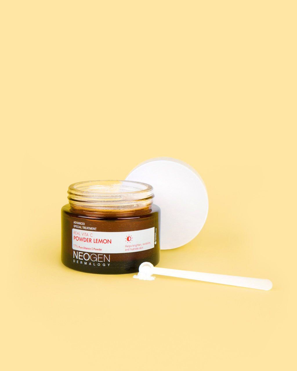 Real Vita C Powder Lemon Product Image with Lid opened